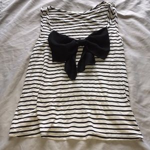Black and white striped tank top